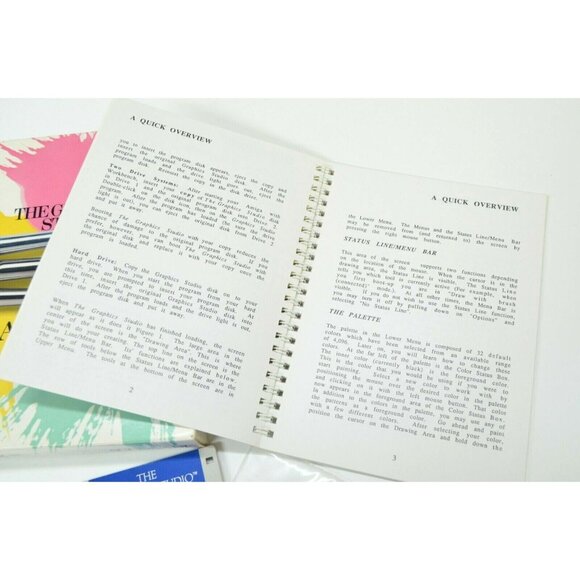 Amiga Graphics Software Studio Accolade Manual Disk 1987 Commodore Works - Picture 5 of 6
